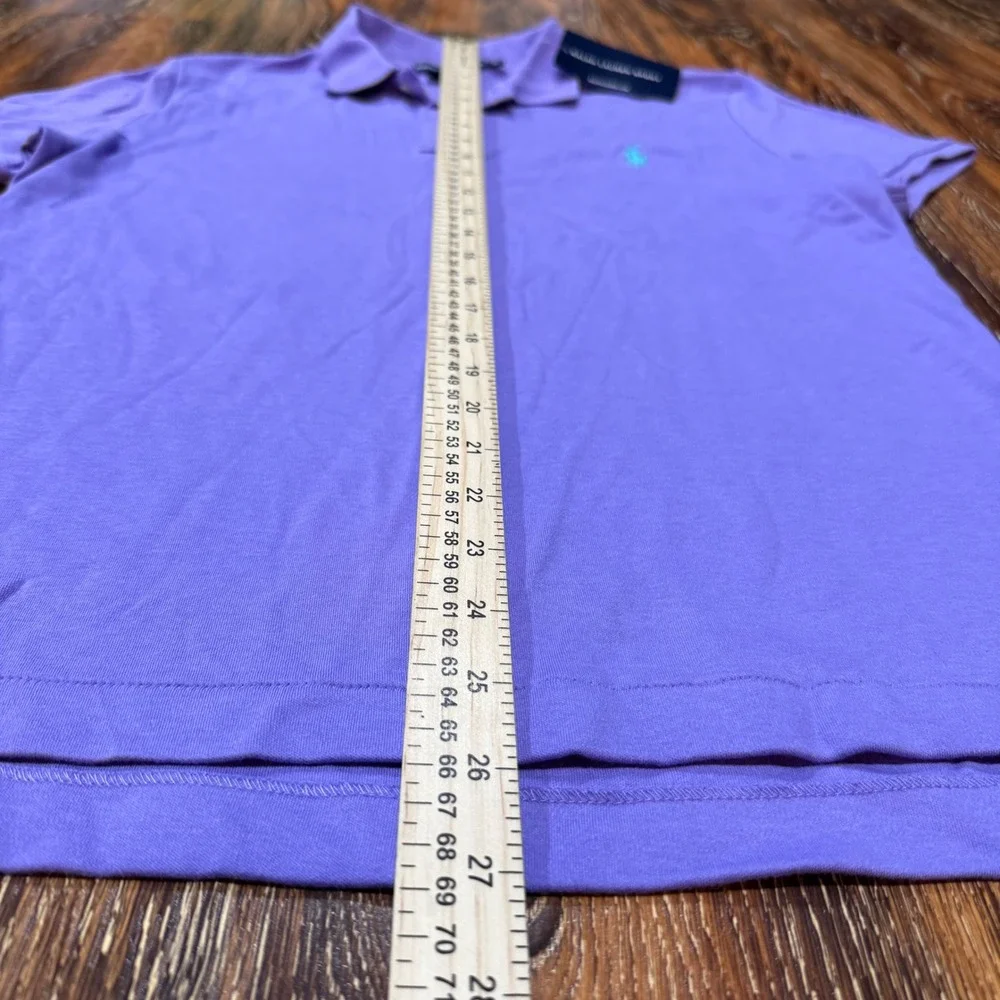 NEW Ralph Lauren Sport Kids XL Purple Slim Fit Cotton Short Sleeve Polo Shirt